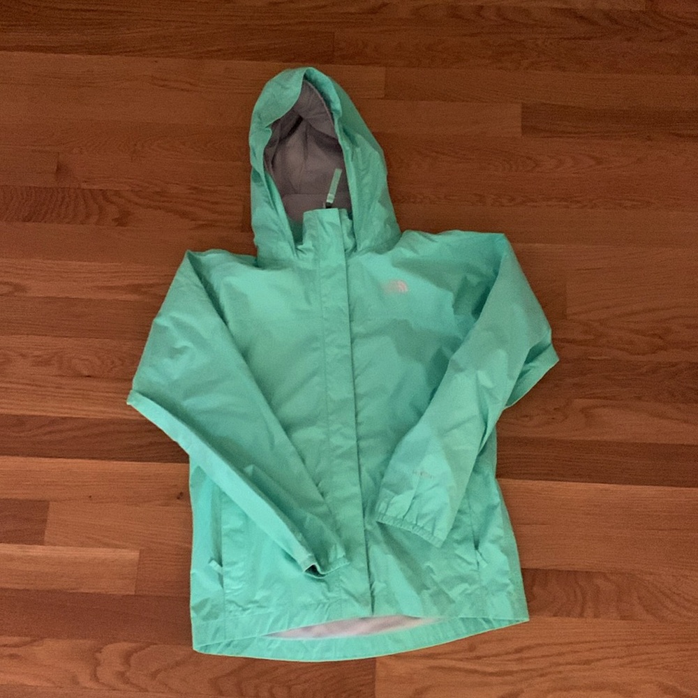Northface windbreaker, mint green, girls 10-12. - Picture 10 of 14